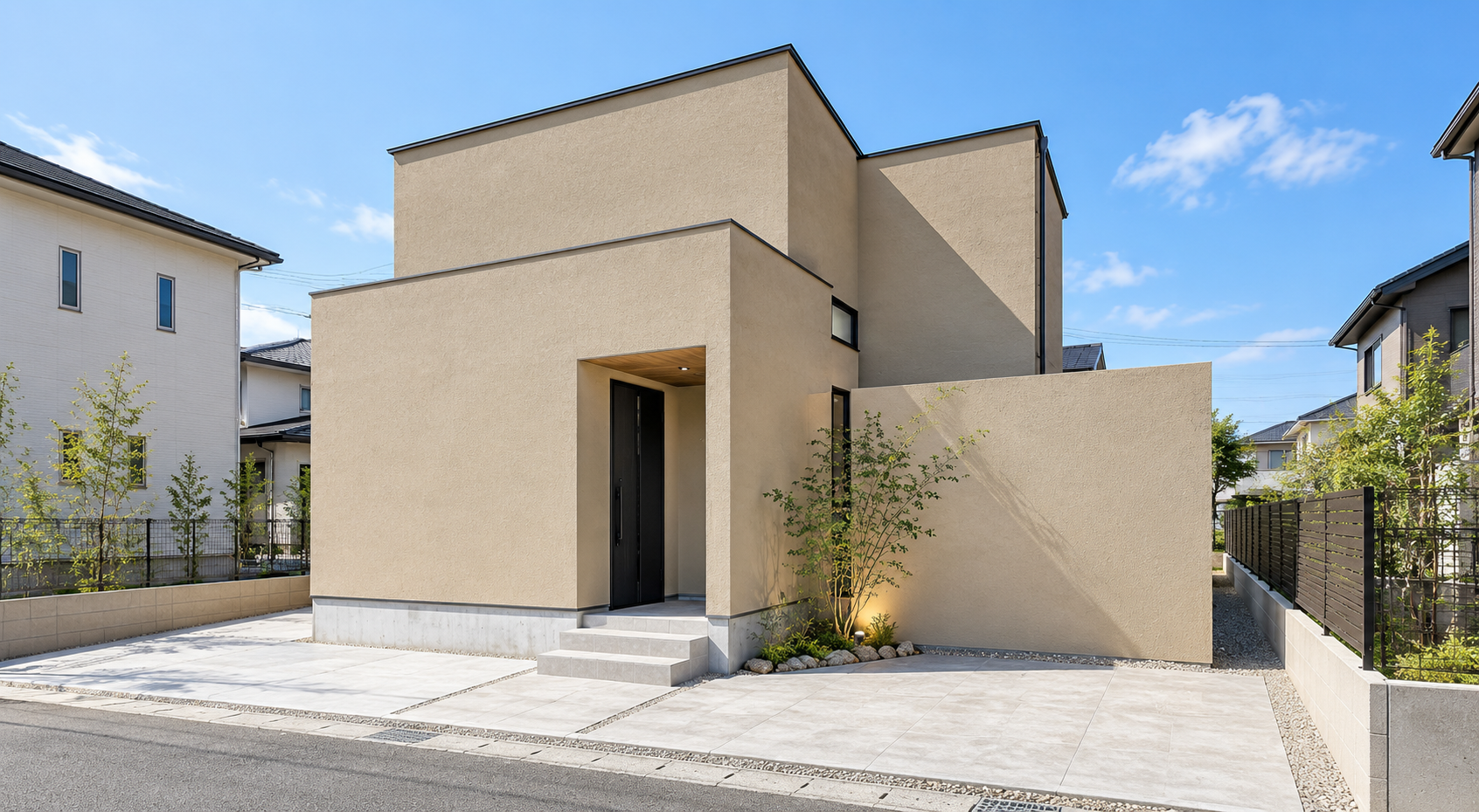 住宅街でも視線を気にしない設計