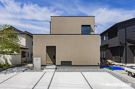 【2階建て/design casa施工事例/111.06㎡】吹き抜け・横並びキッチン・住宅密集地のイメージ