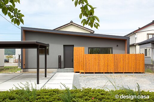 【平屋/design casa施工事例/85.5㎡】ナチュラル・漆喰壁「sto」・カウンターキッチンのイメージ
