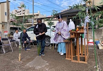 鹿児島市で地鎮祭を執り行いました！のイメージ