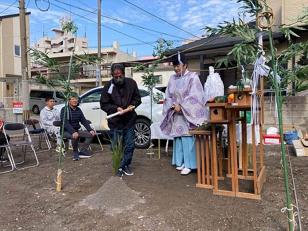 鹿児島市で地鎮祭を執り行いました！の画像